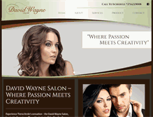 Tablet Screenshot of davidwaynesalon.com